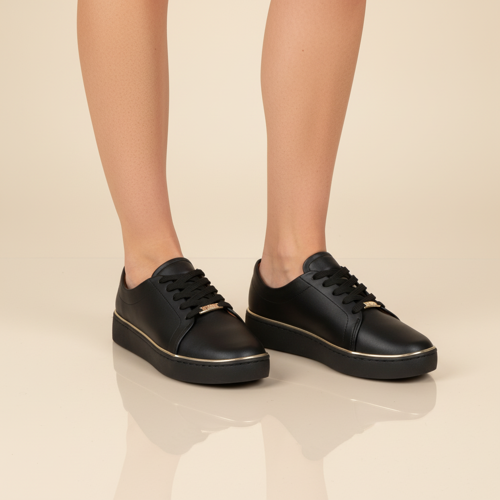 Zapatilla Vizzano Mujer Casual Eco Cuero Negro-5