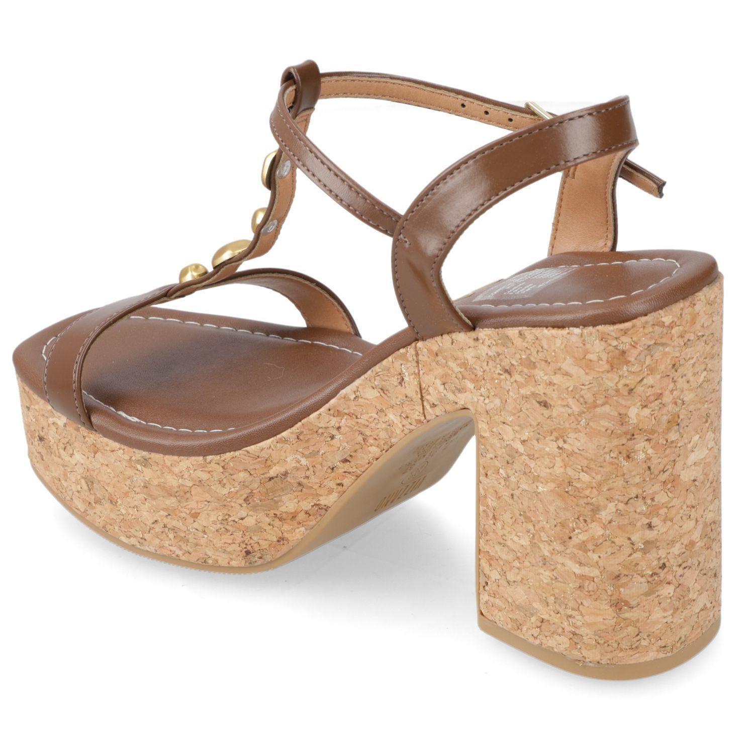 Sandalia Taco Ancho Alto Capuchino Vizzano Ecocuero-4