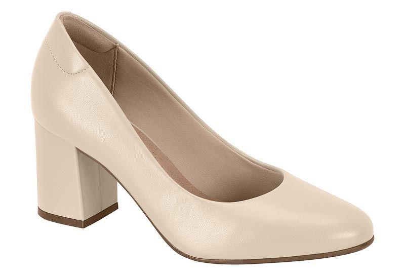Stiletto Beira Rio Crema Taco 7 Cm-0