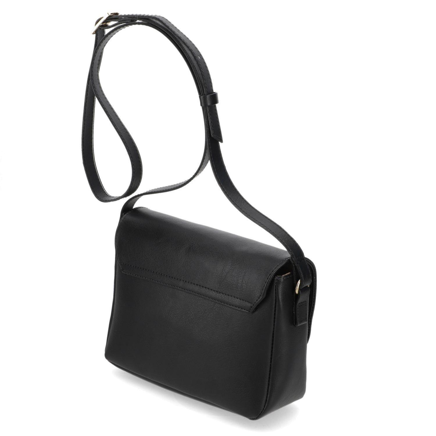 Cartera Bandolera Mujer Vizzano Negra con Detalle Metálico-3