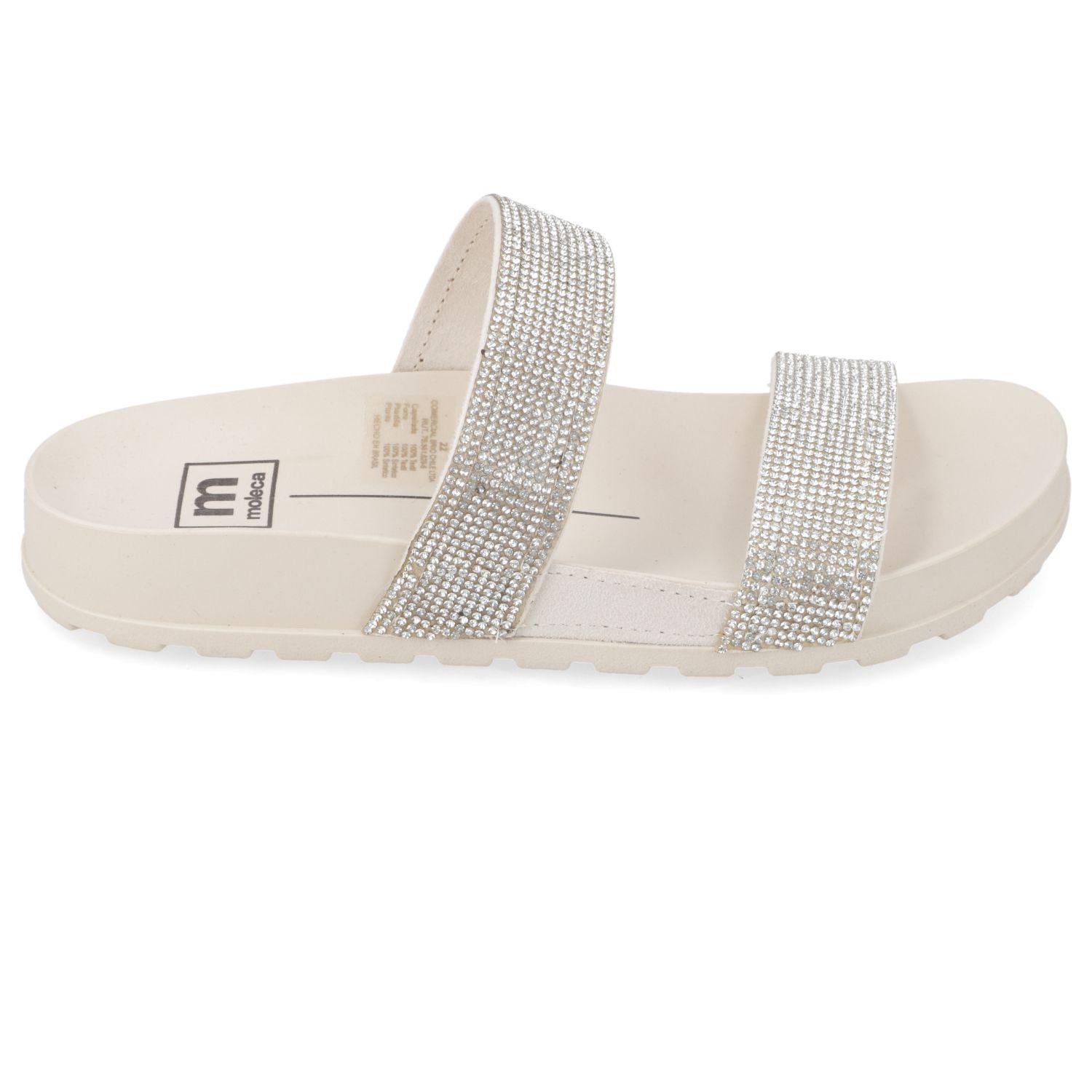 Sandalia Plana Moleca Blanco 13412-1