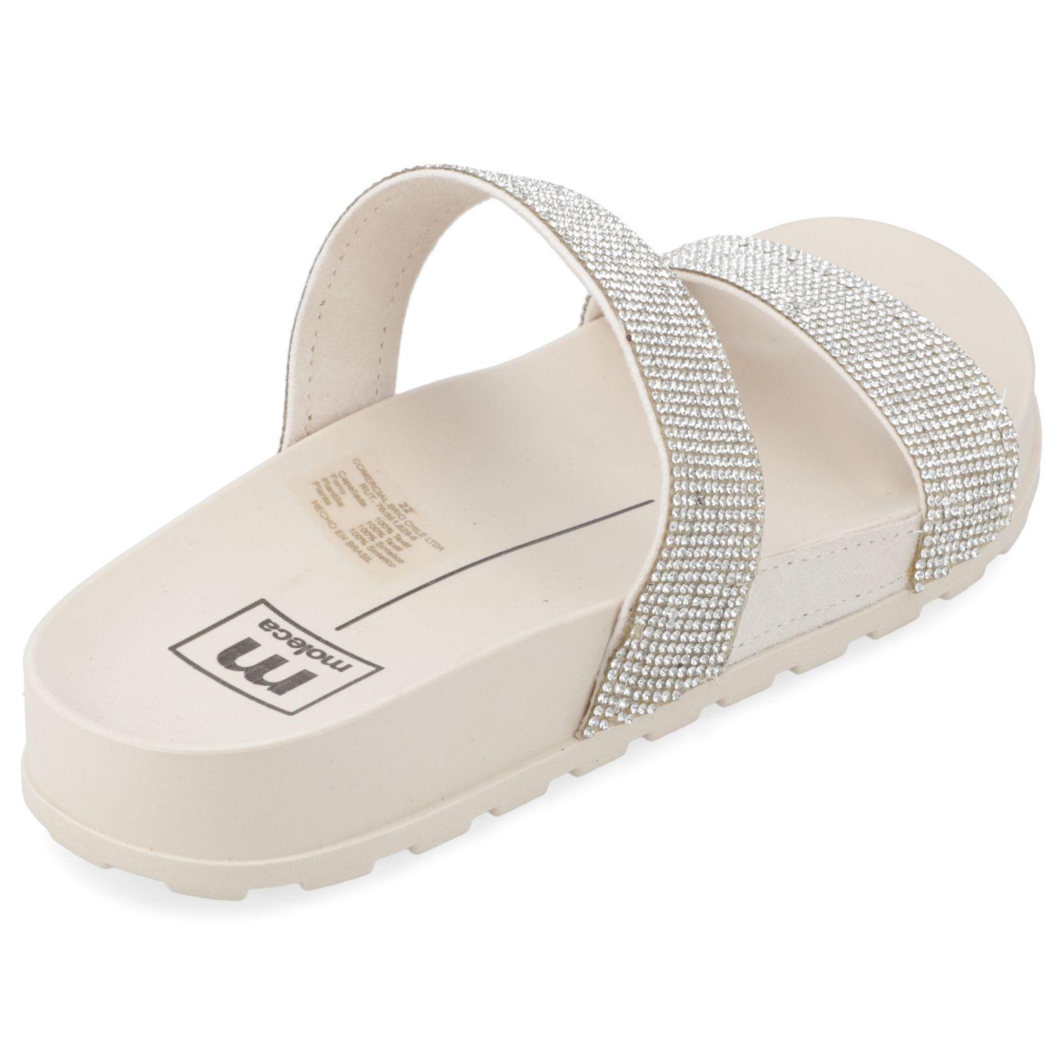 Sandalia Plana Moleca Blanco 13412-4