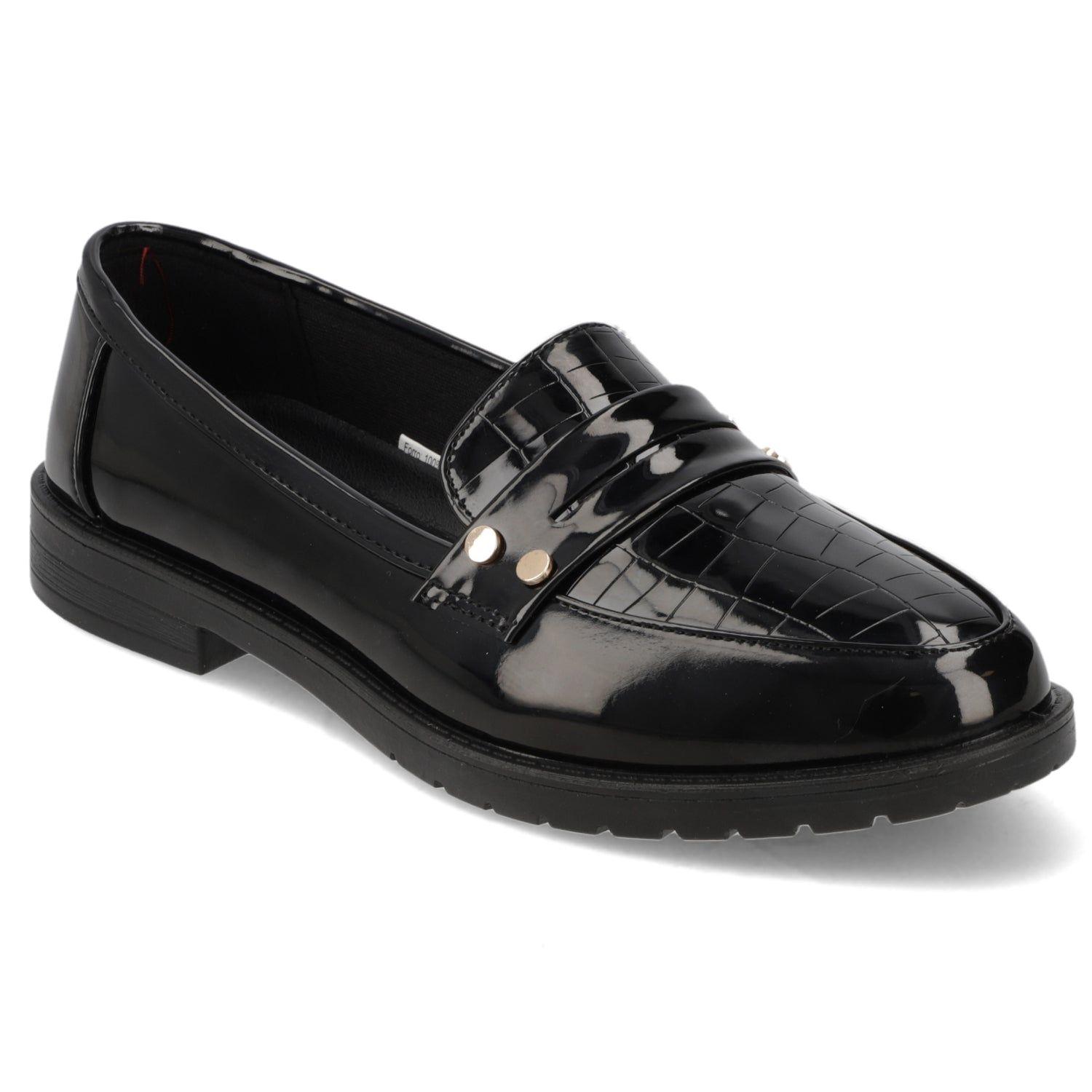Mocasin Negro Charol New Walk-0