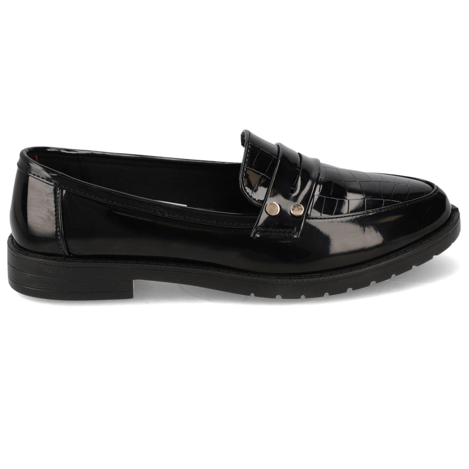 Mocasin Negro Charol New Walk-2