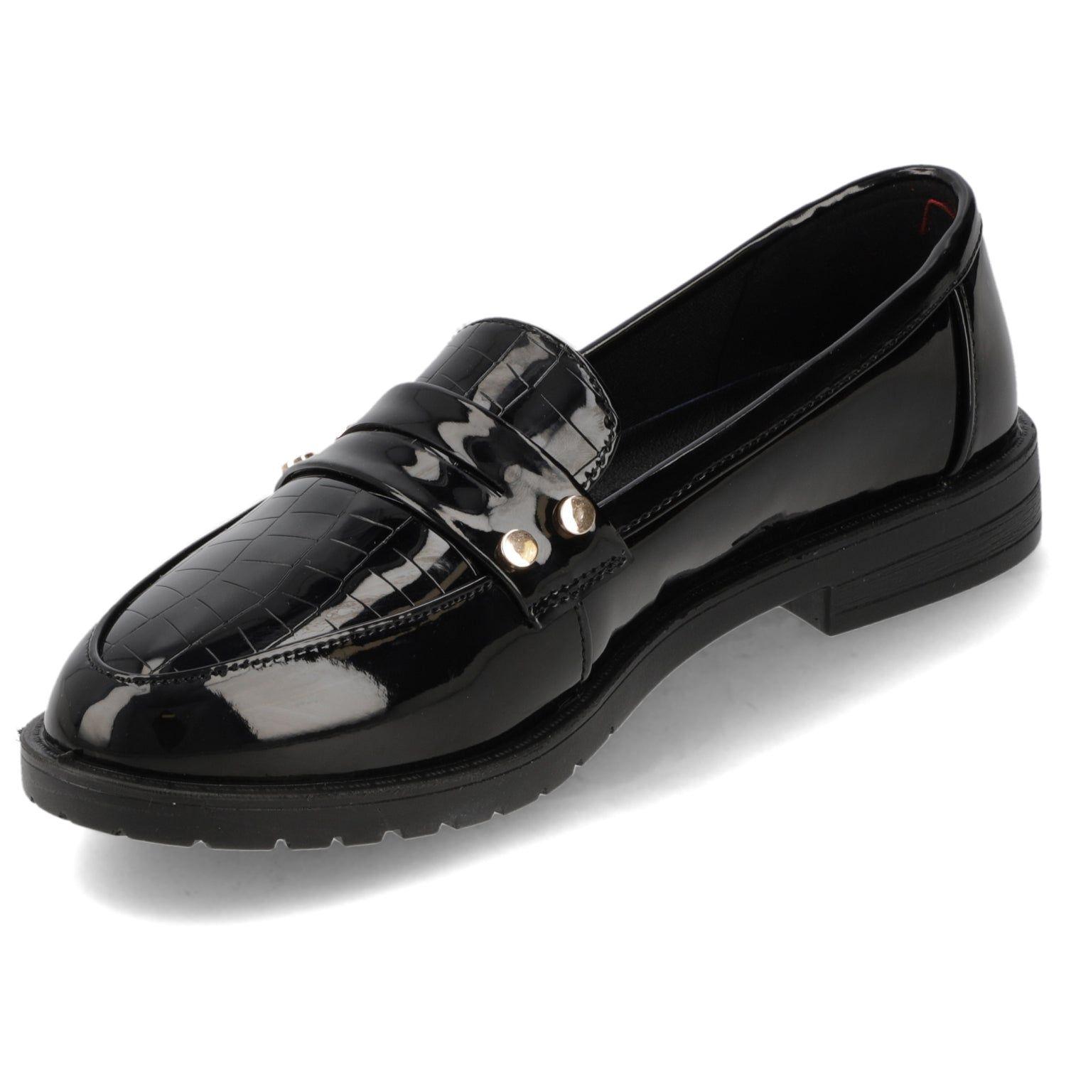 Mocasin Negro Charol New Walk-3
