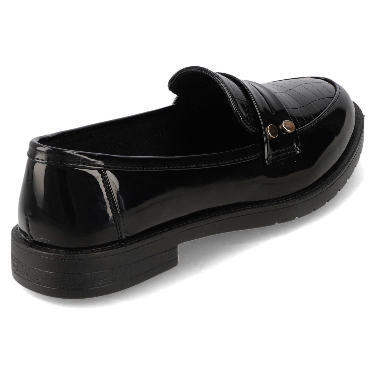 Mocasin Negro Charol New Walk-5