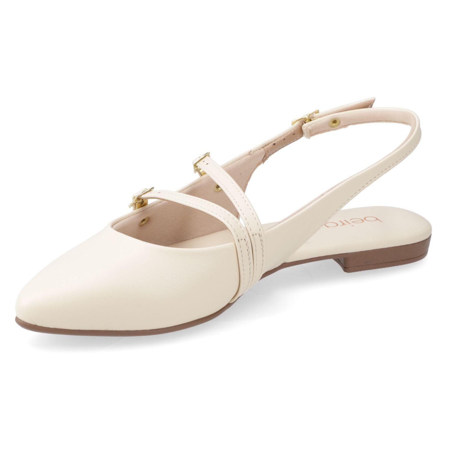 Ballerina Beira Rio Crema-2