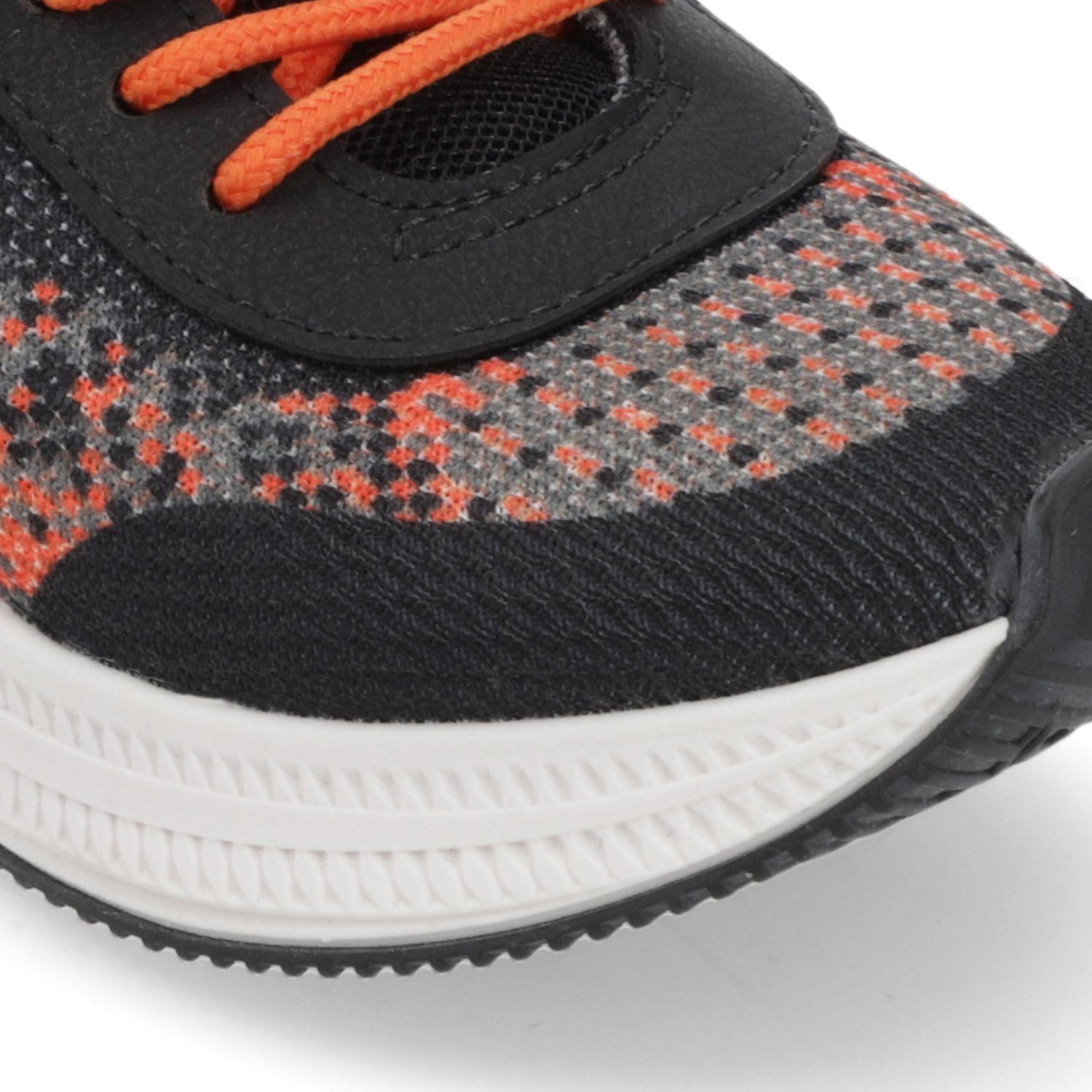 Zapatilla Niño Deportiva Naranja y Negra Molekinho-5