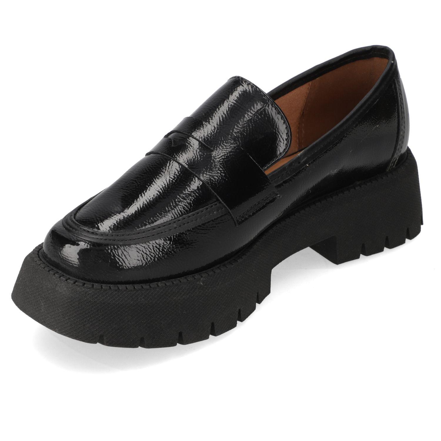 Mocasin Vizzano Negro Sintético-2