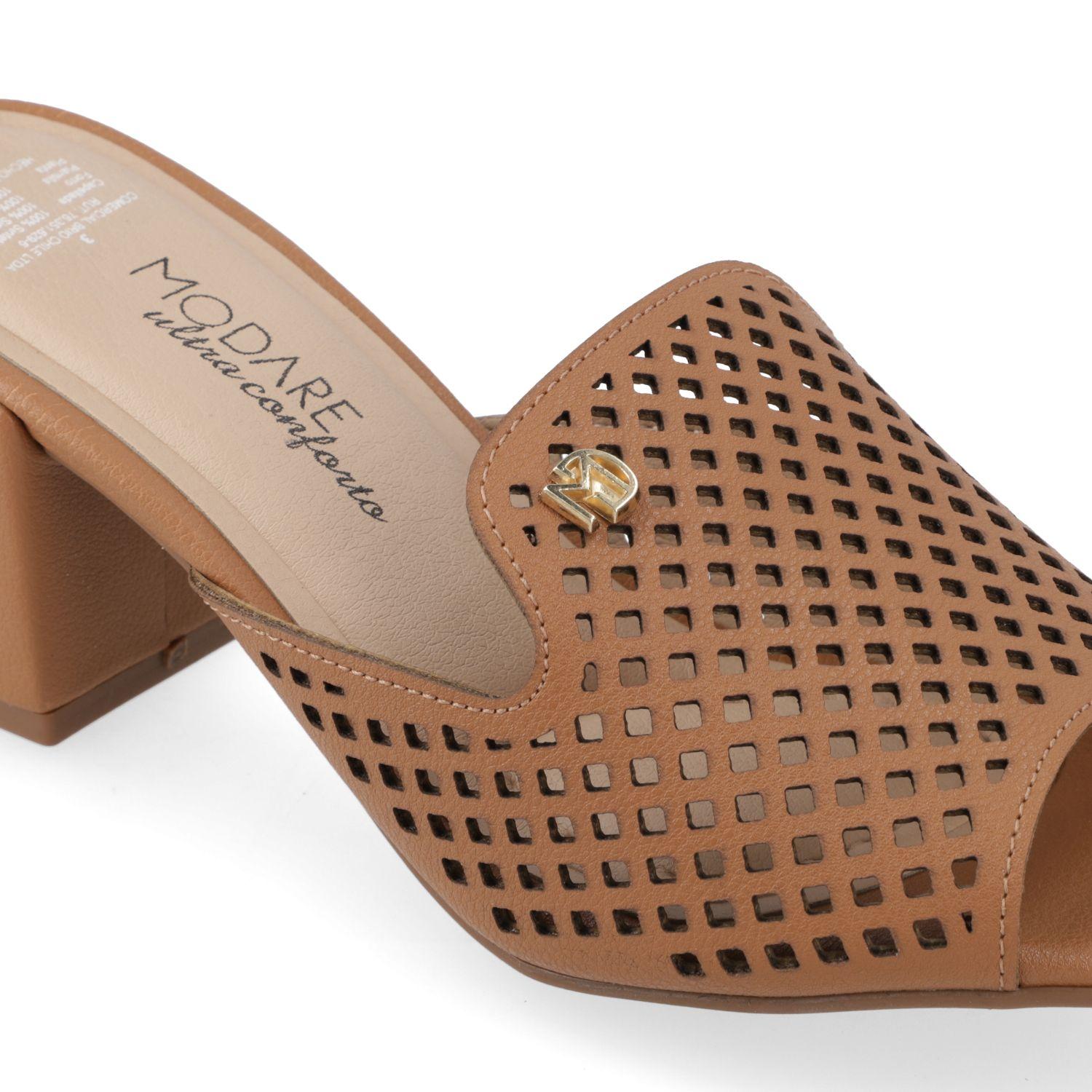 Sandalia Taco Modare Camel 15465-4