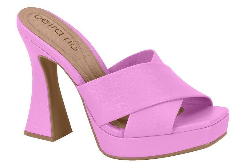 Sandalia Taco Beira Rio Rosado 11667-0