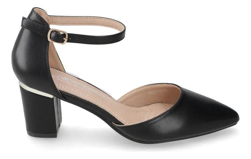 Zapato Taco Mujer  Negro New Walk-0