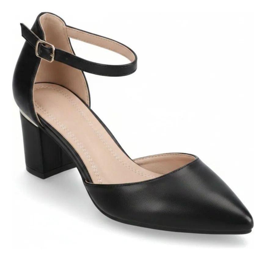 Zapato Taco Mujer  Negro New Walk-2