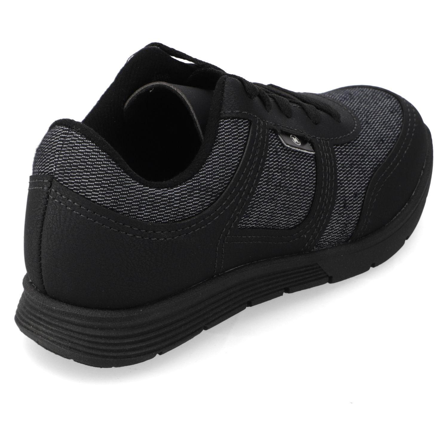 Zapatilla Deportiva Niño Color Negro con Detalles en Gris-2