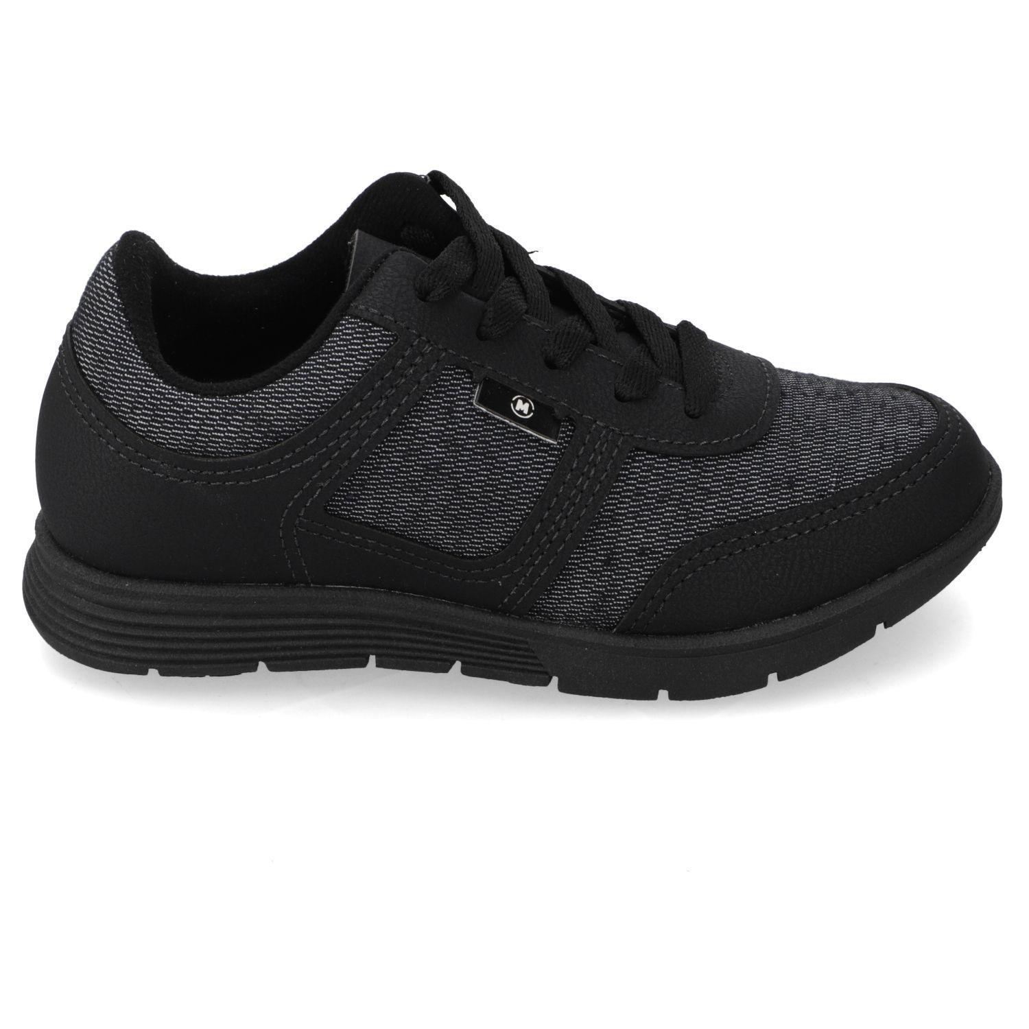 Zapatilla Deportiva Niño Color Negro con Detalles en Gris-3