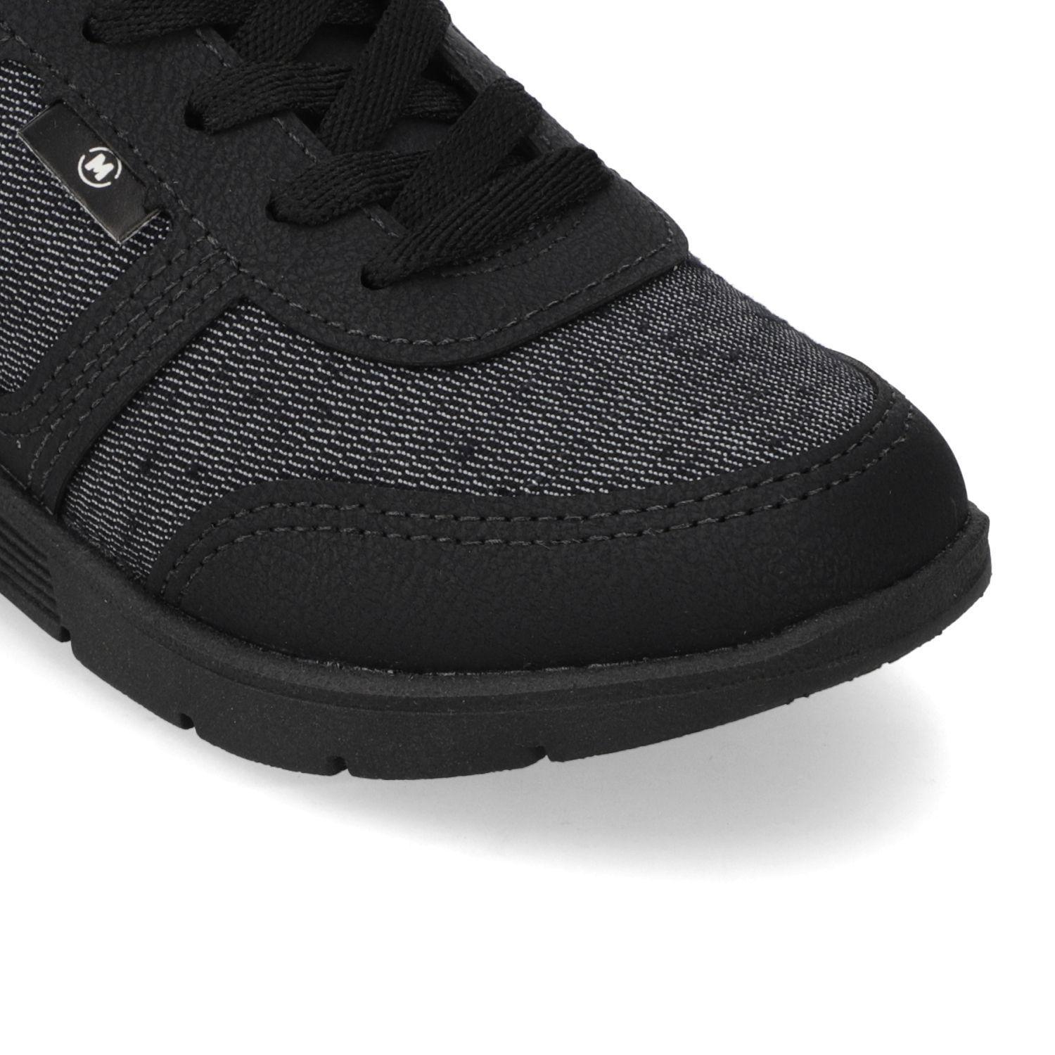 Zapatilla Deportiva Niño Color Negro con Detalles en Gris-4