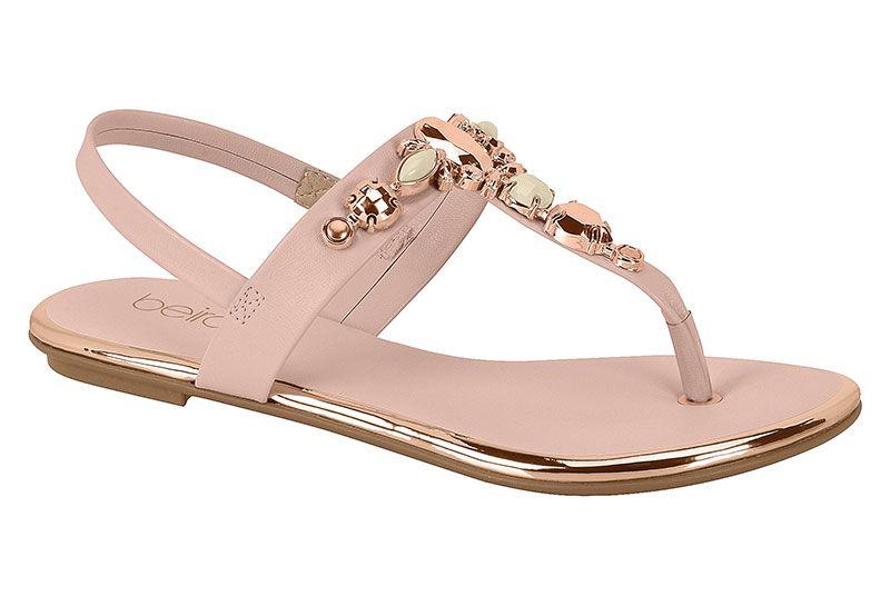 Sandalia Plana Beira Rio Rosado 11074-5