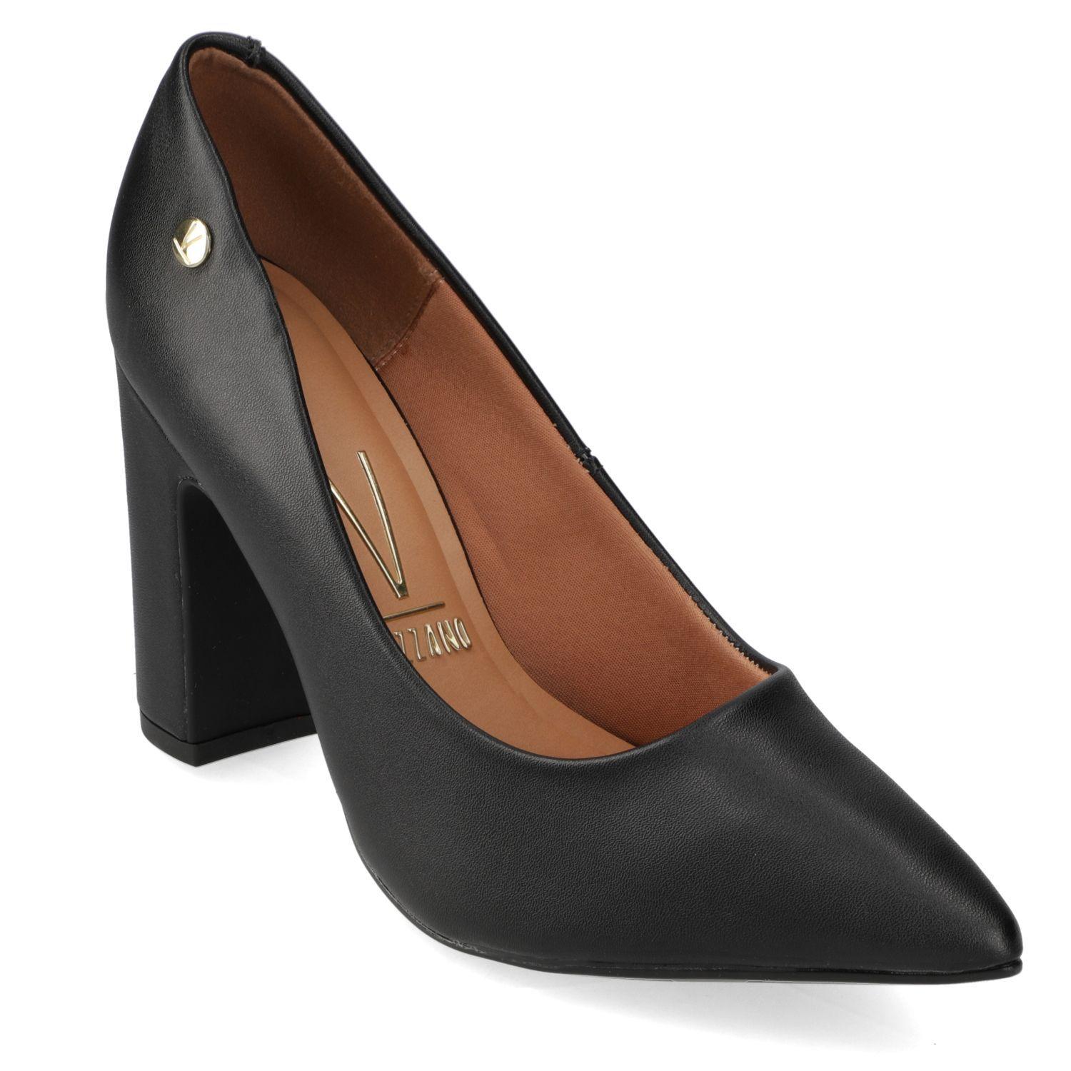 Zapato Mujer Taco Cuadrado Negro 1285-400- Vizzano-0
