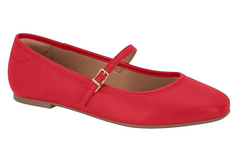 Ballerina Vizzano Rojo Efecto Cuero-0