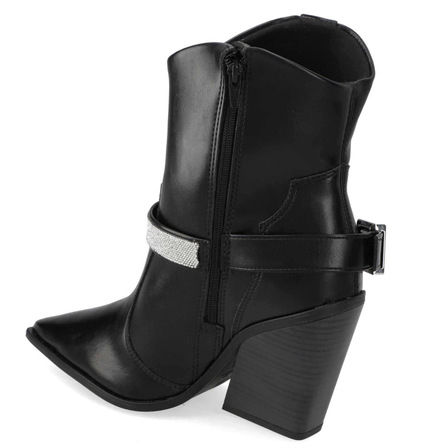 Botin Taco Vizzano Negro Taco 7 Cm-3