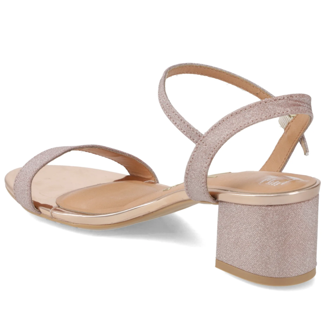 Sandalia Fiesta Taco Ancho Rose Gold Vizzano Mujer-4