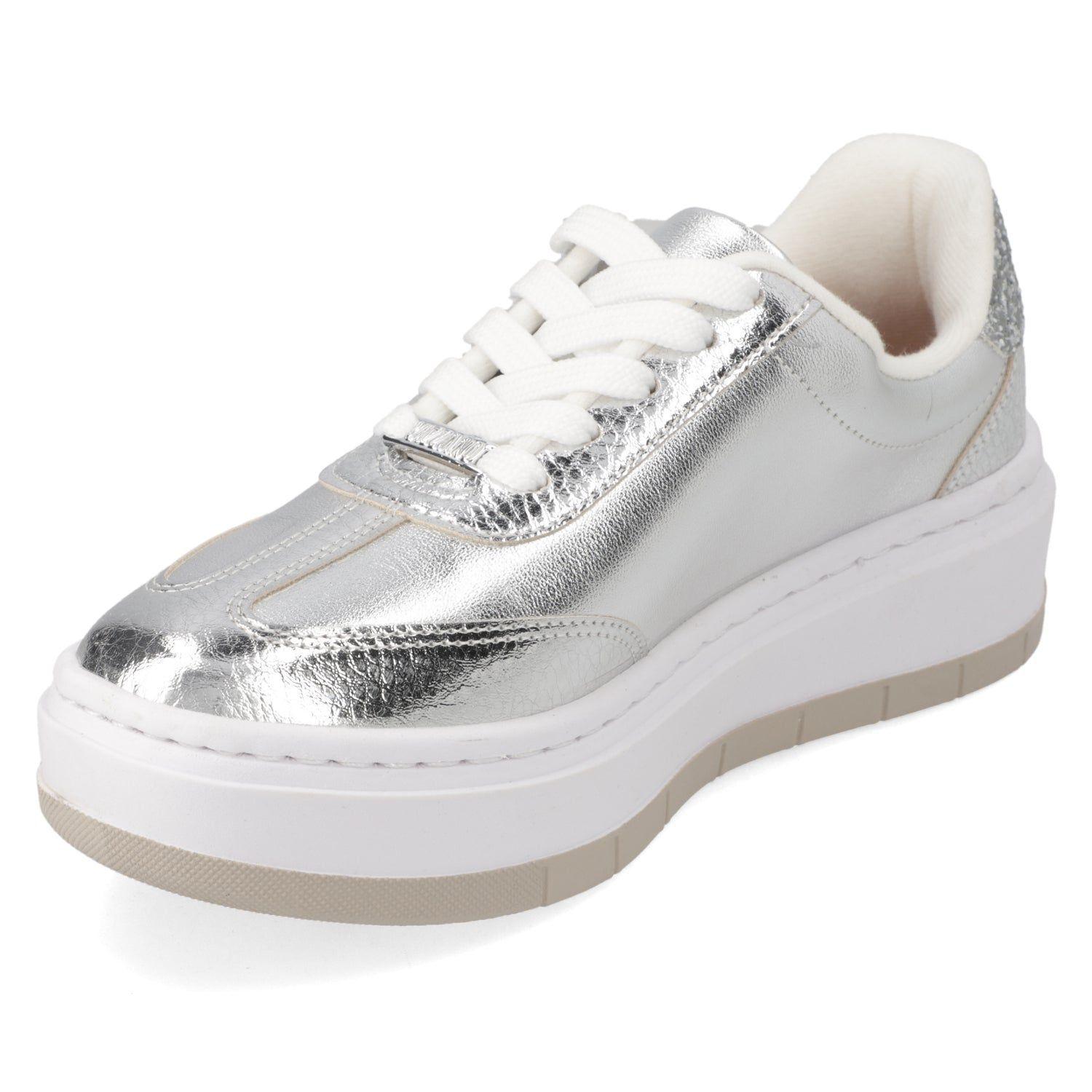 Zapatillas Casuales Plateadas Vizzano Plataforma-2