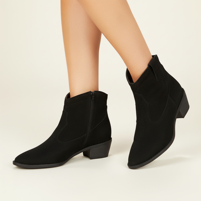 Botin Mujer  Moleca Negro-1