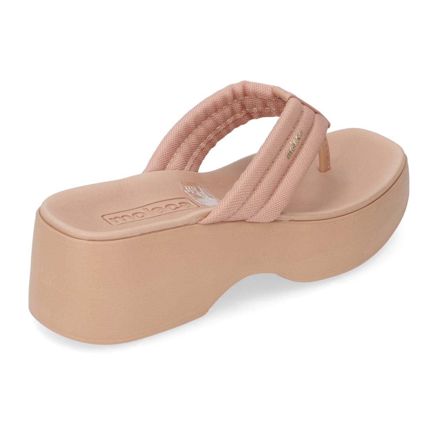 Sandalia Plana Moleca Nude 15620-3