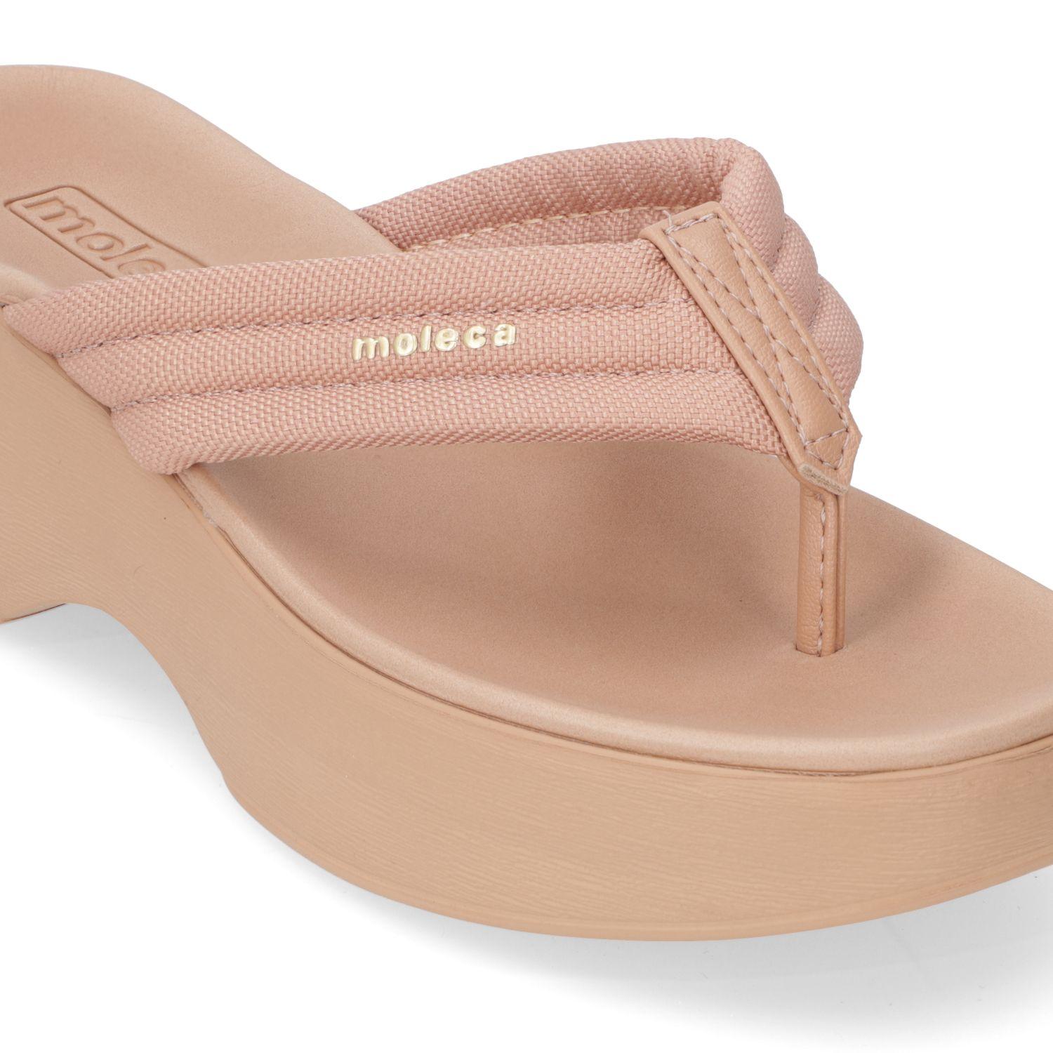 Sandalia Plana Moleca Nude 15620-4