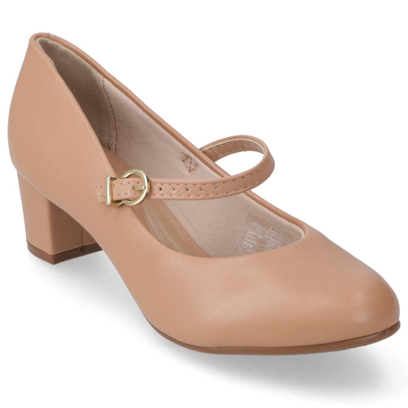 Taco Ancho 5 cm Nude Beira Rio-0