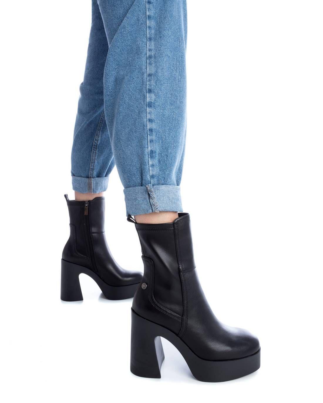 Botin Mujer Taco Cuadrado Negro 171434-NE Refresh-1