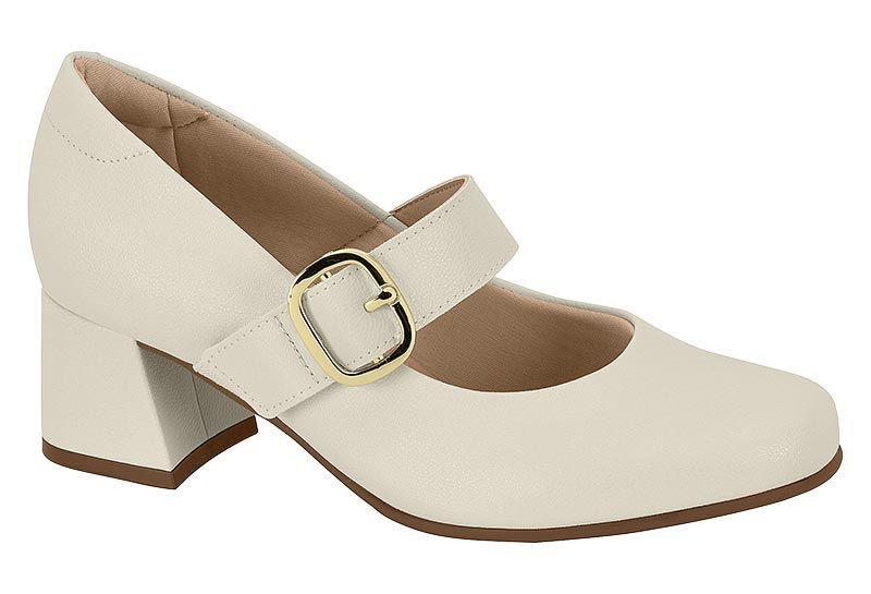 Zapato Mujer Taco Cuadrado Crema 7373-113- Modare-0