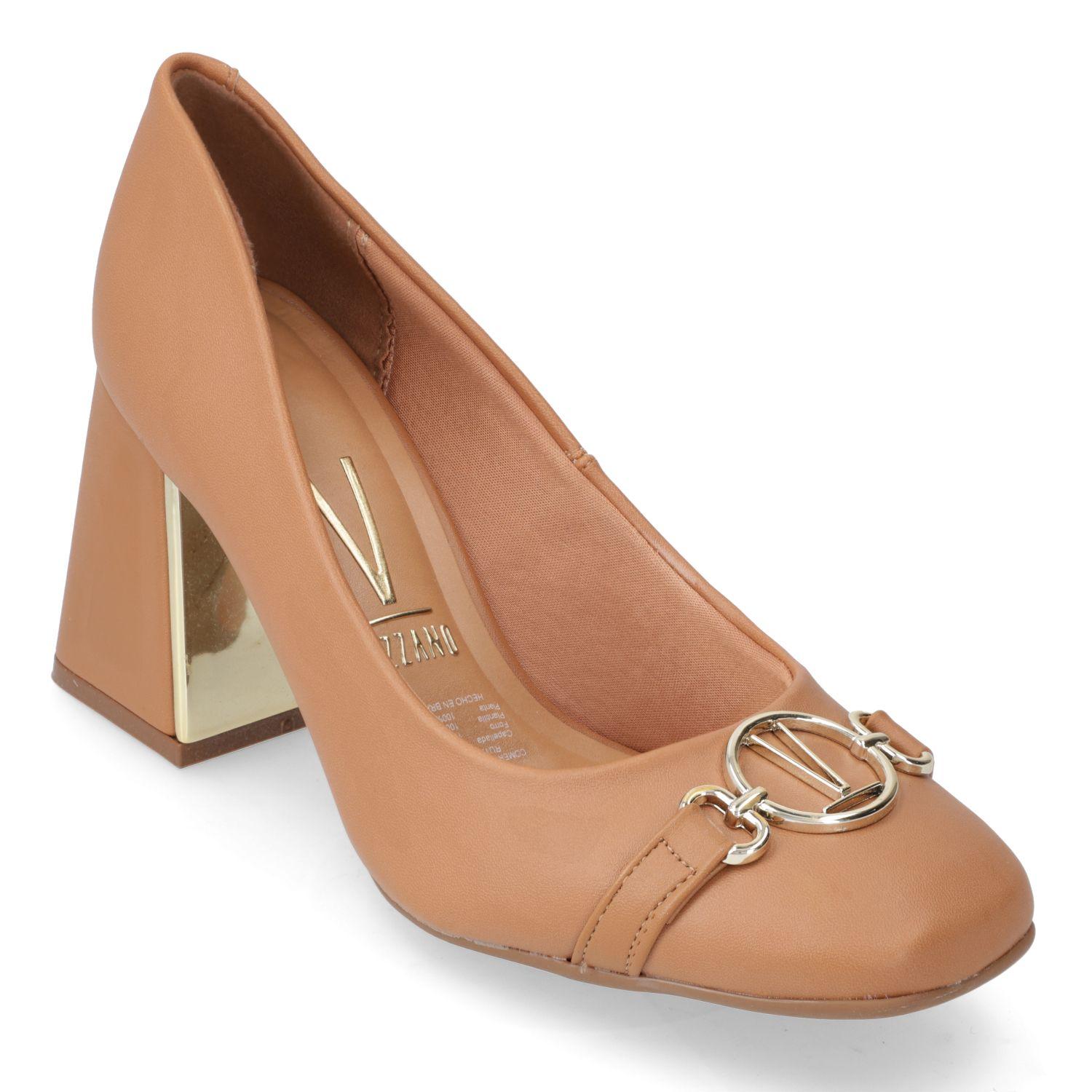 Zapato Taco Vizzano Camel Taco 10 Cm Efecto Cuero-1
