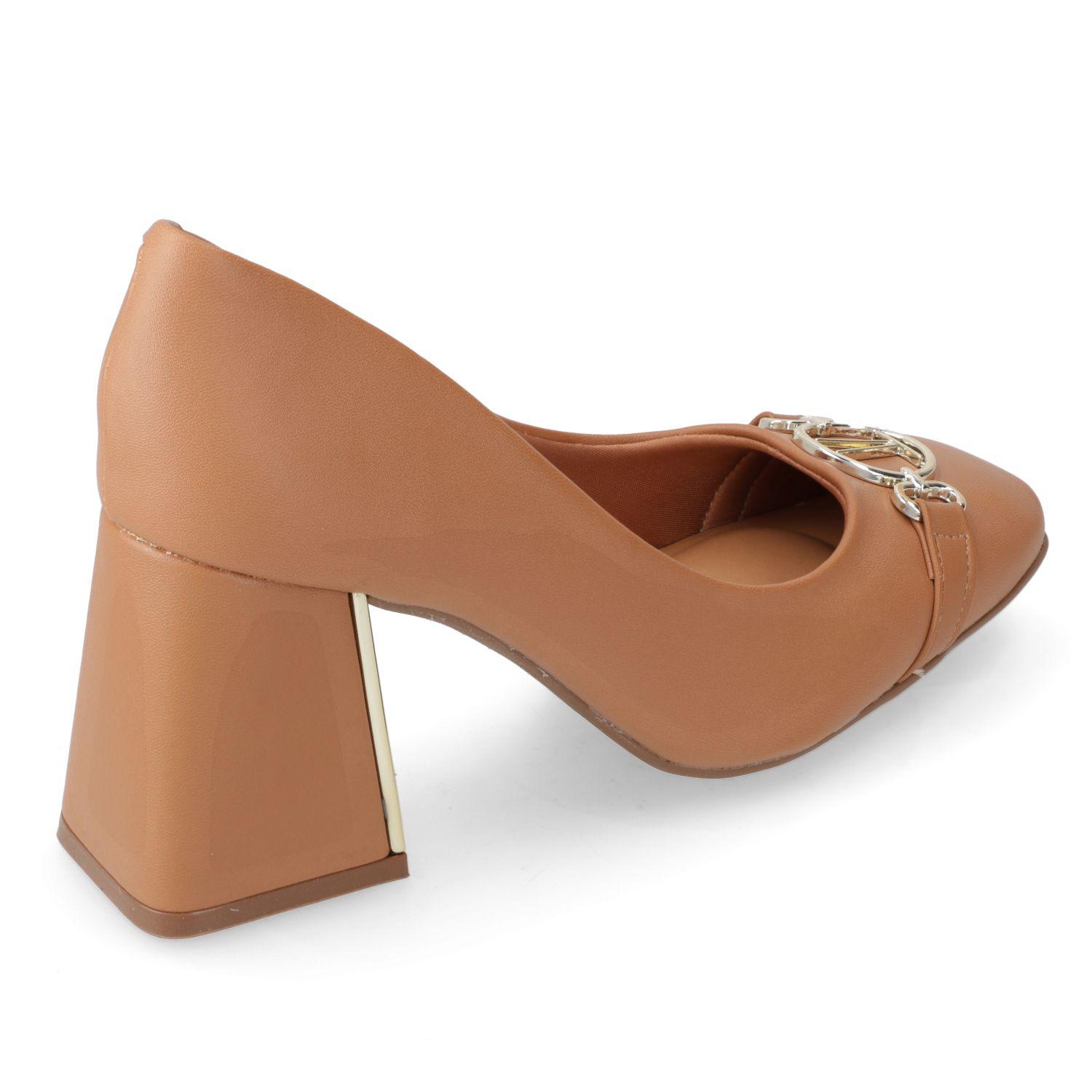 Zapato Taco Vizzano Camel Taco 10 Cm Efecto Cuero-3