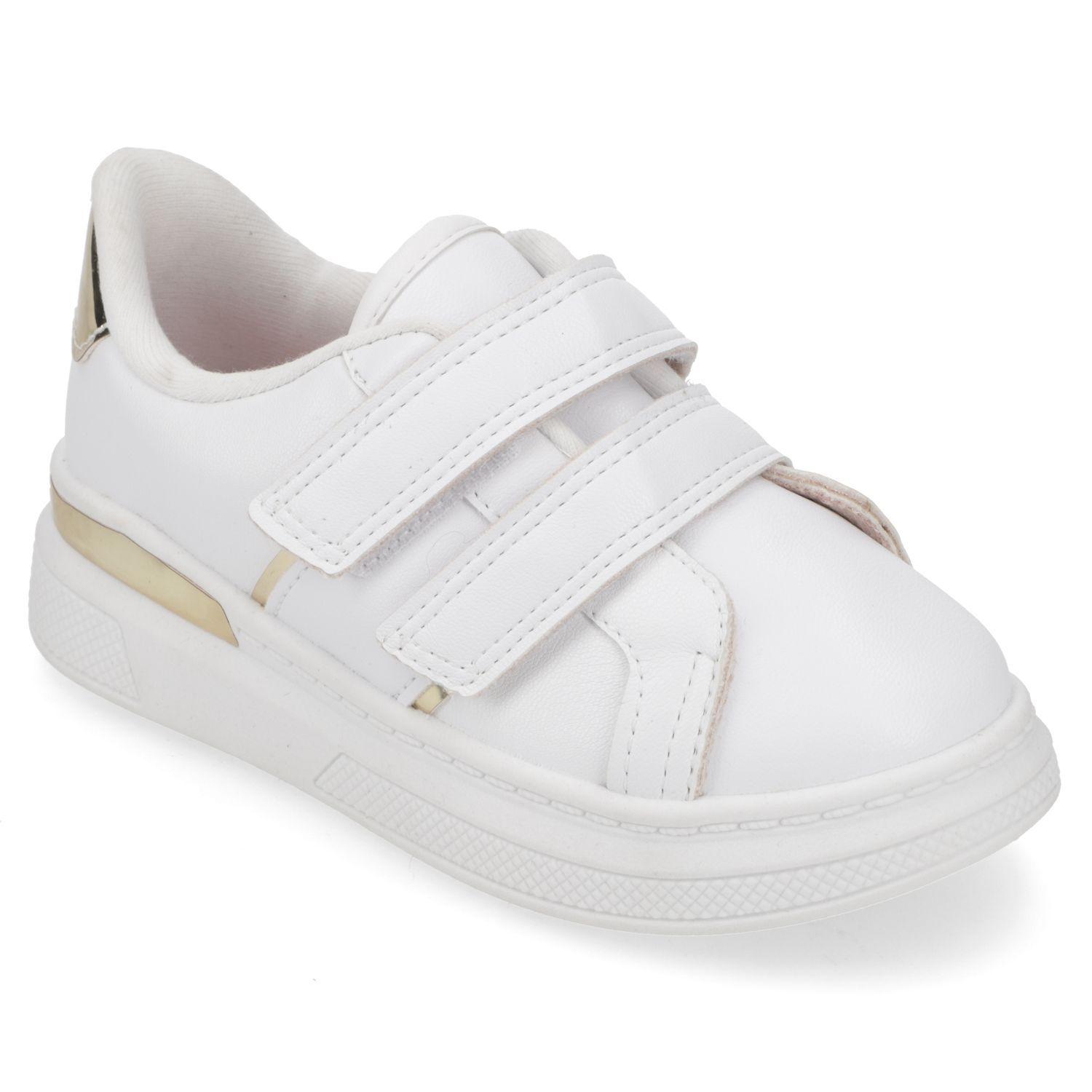 Zapatilla Blanca con Velcro para Niña-0