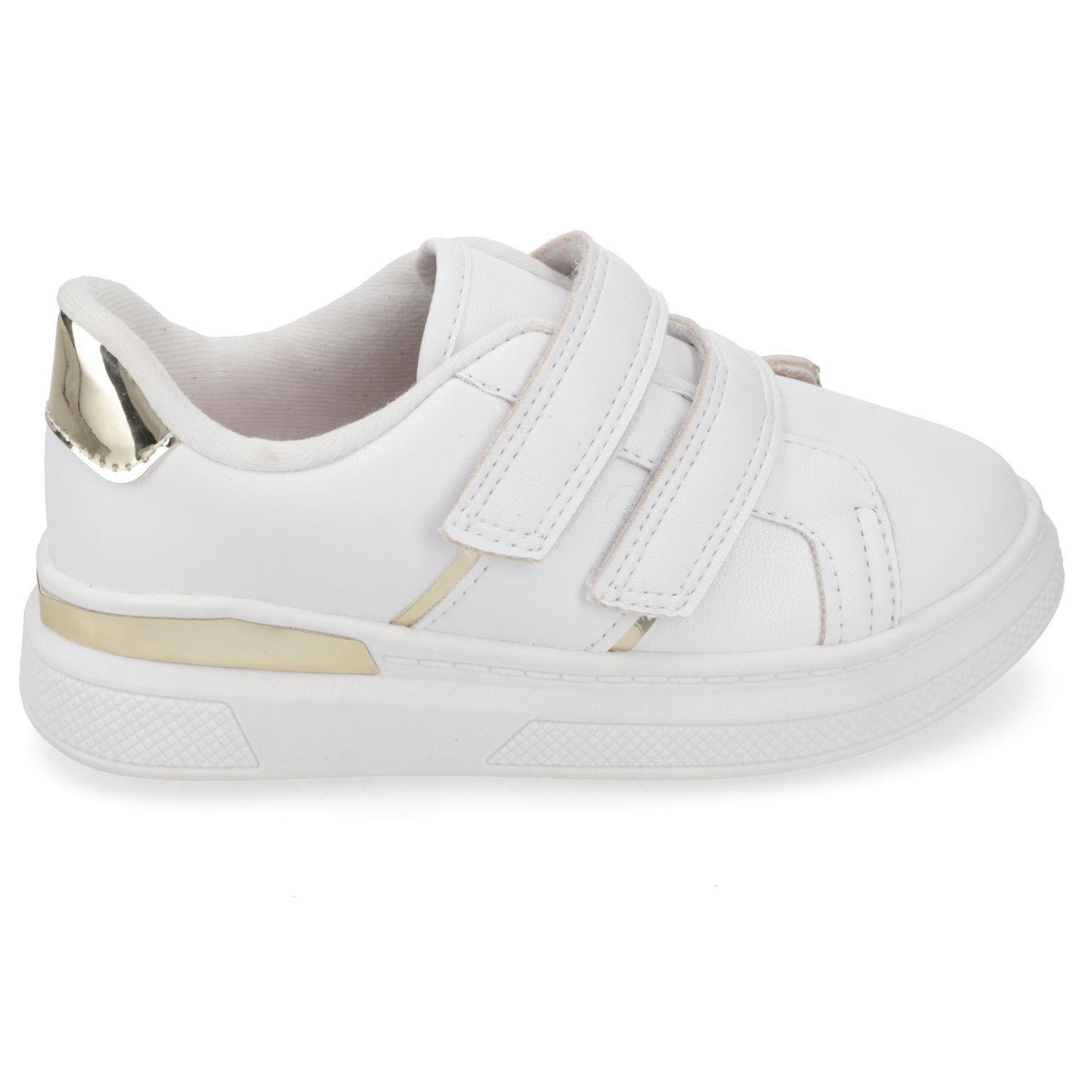 Zapatilla Blanca con Velcro para Niña-1