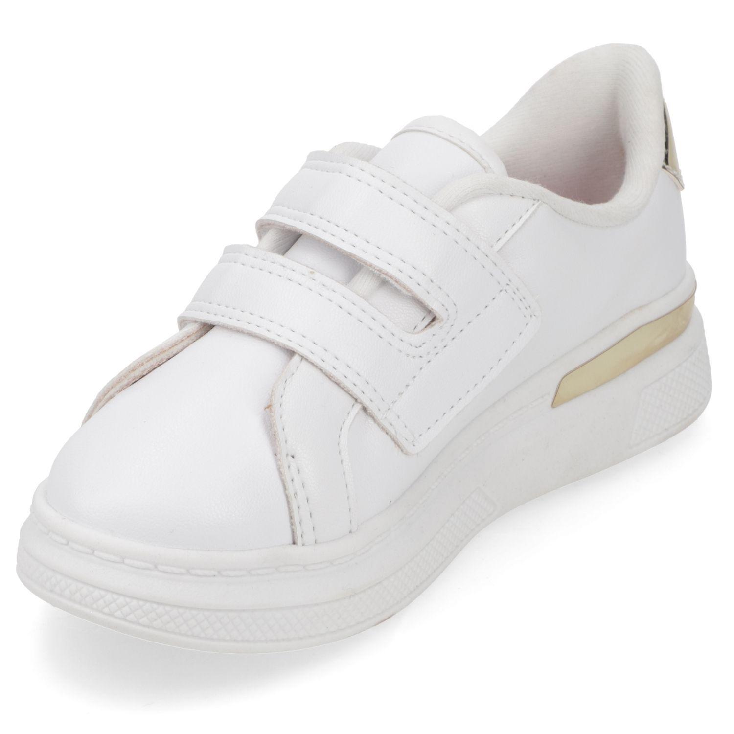 Zapatilla Blanca con Velcro para Niña-2
