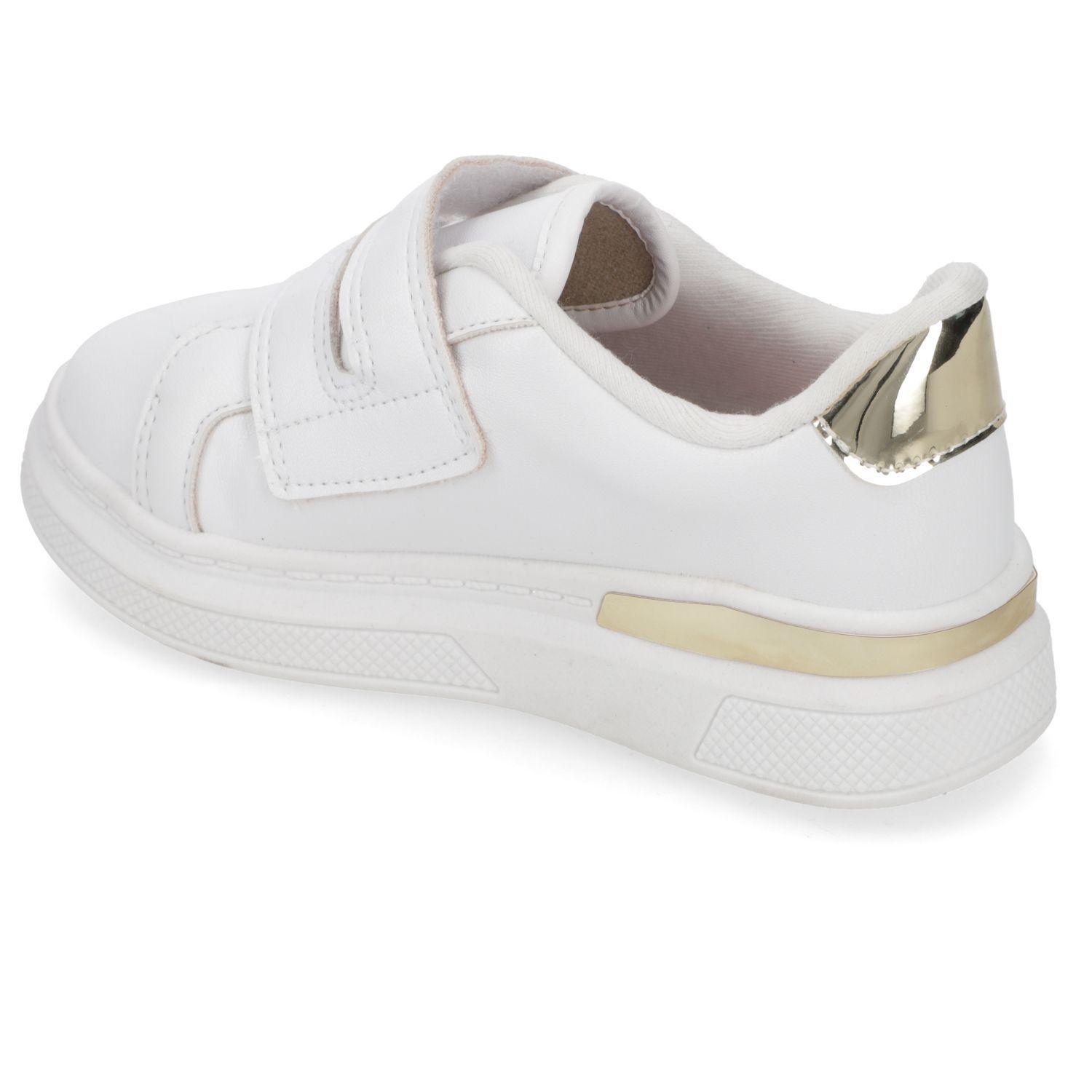 Zapatilla Blanca con Velcro para Niña-3