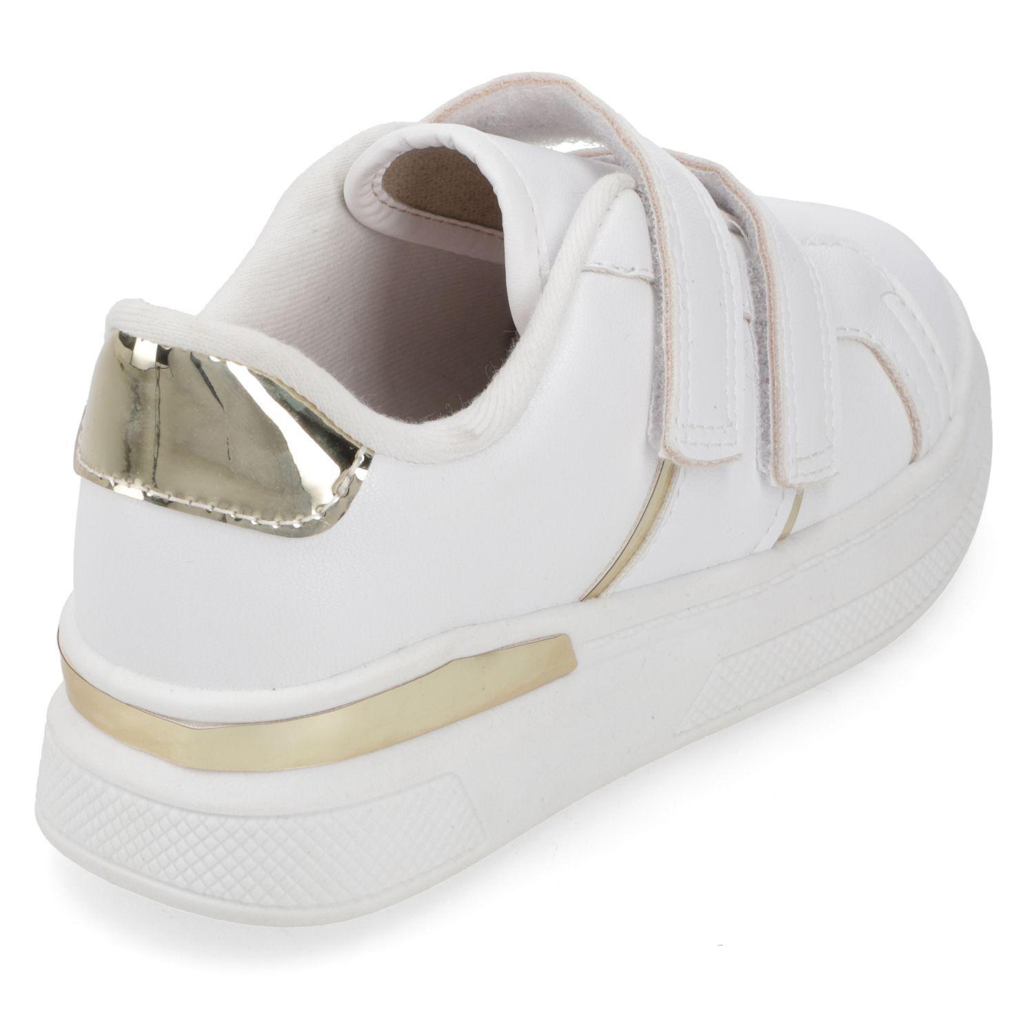 Zapatilla Blanca con Velcro para Niña-4