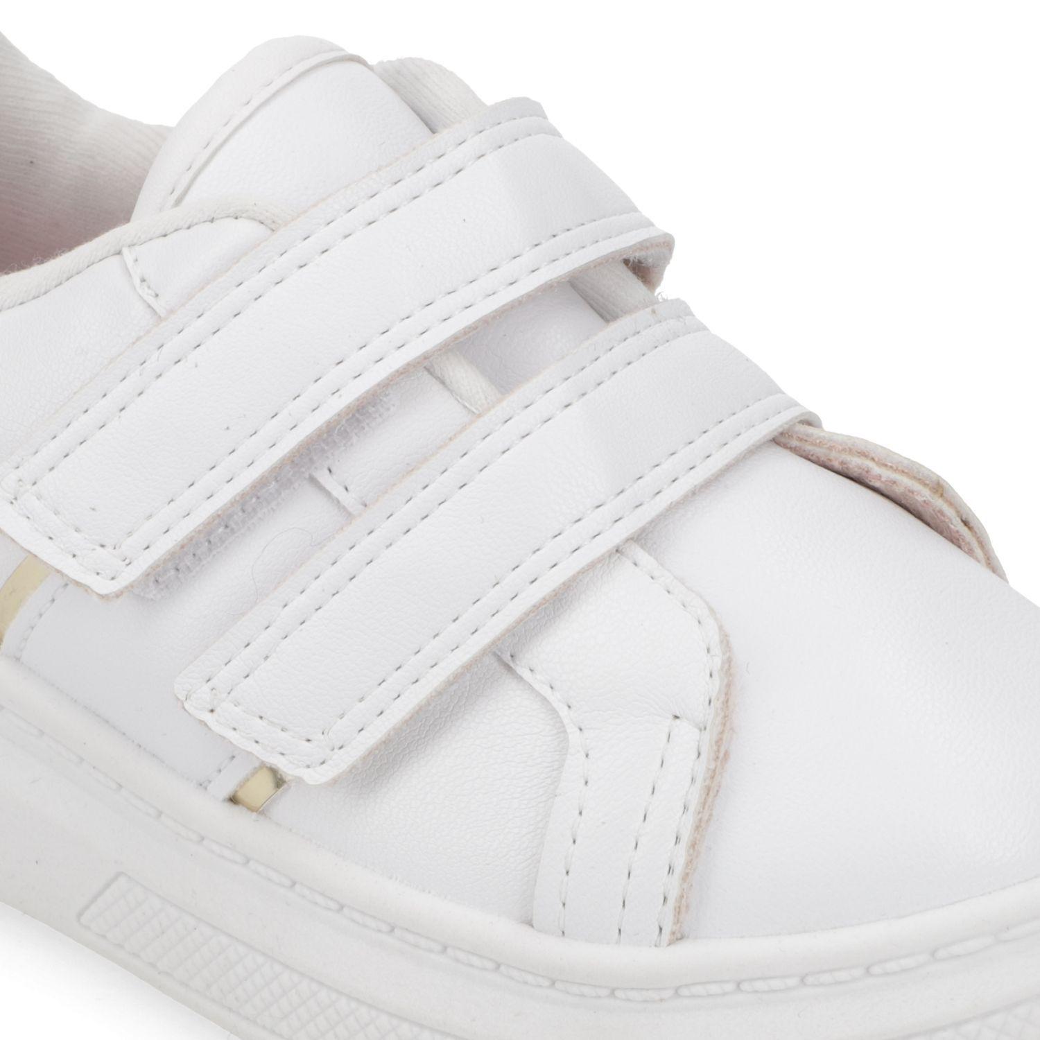 Zapatilla Blanca con Velcro para Niña-5