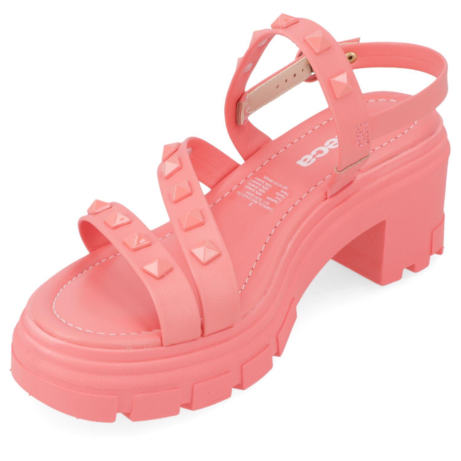 Sandalia Taco Moleca Coral 10921-2