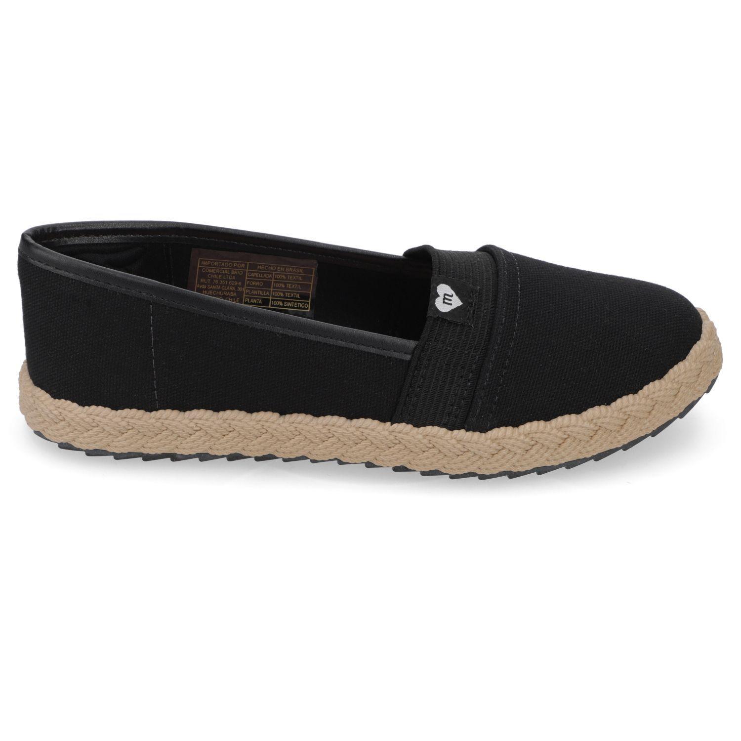 Sandalia Alpargata Niña Negra con Detalle de Yute Molekinha-1