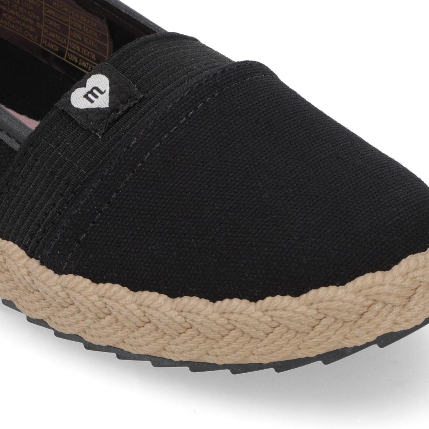 Sandalia Alpargata Niña Negra con Detalle de Yute Molekinha-5