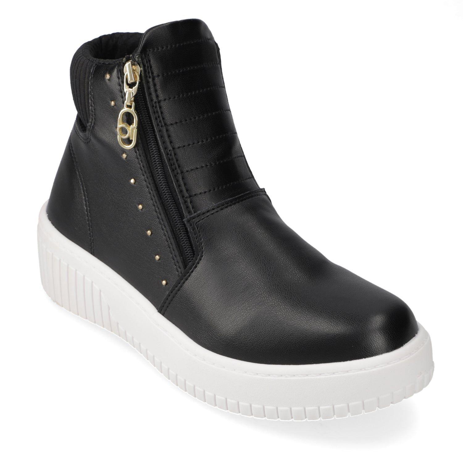 Zapatillas Casuales Negras Con Tachas Beira Rio-1
