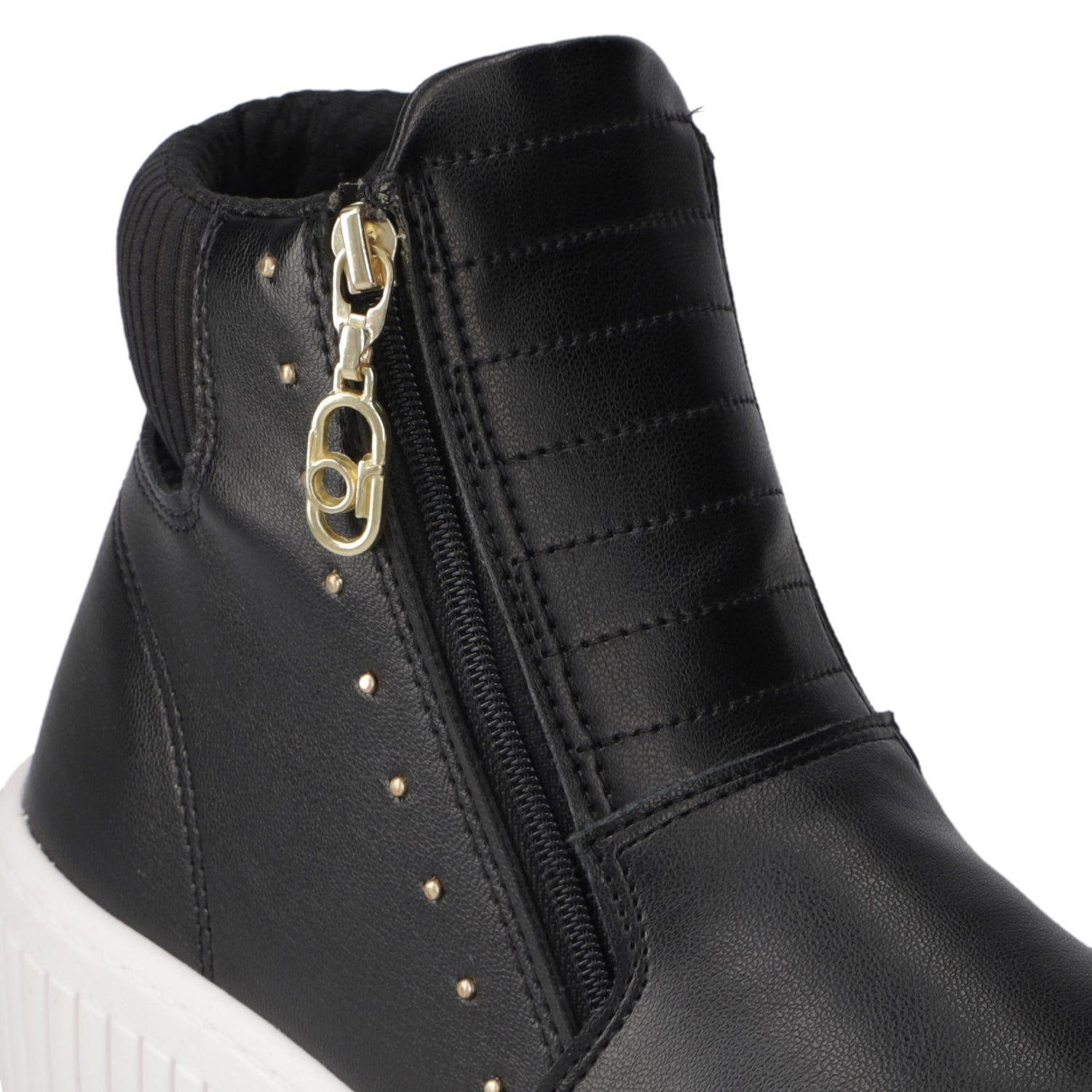 Zapatillas Casuales Negras Con Tachas Beira Rio-5