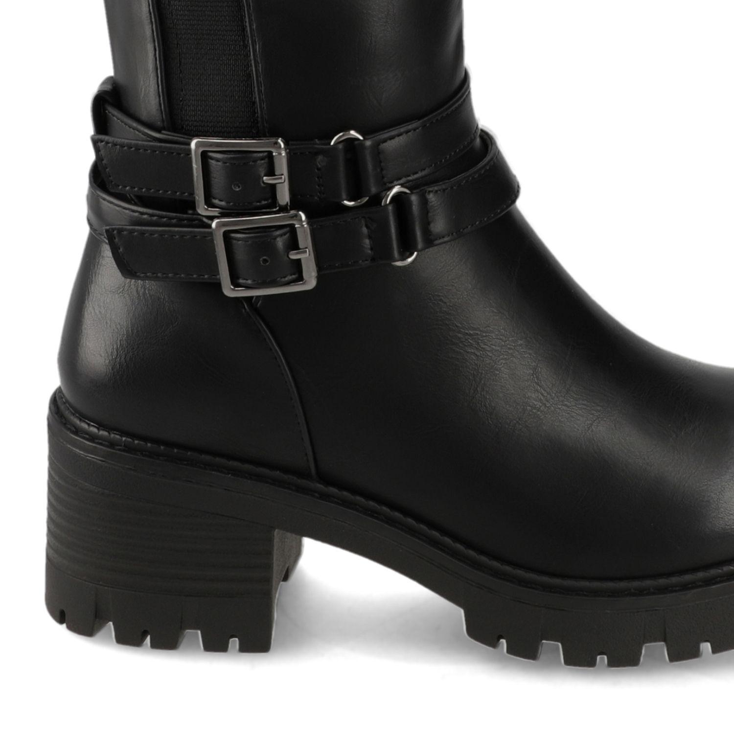 Bota Taco Negro New Walk-5
