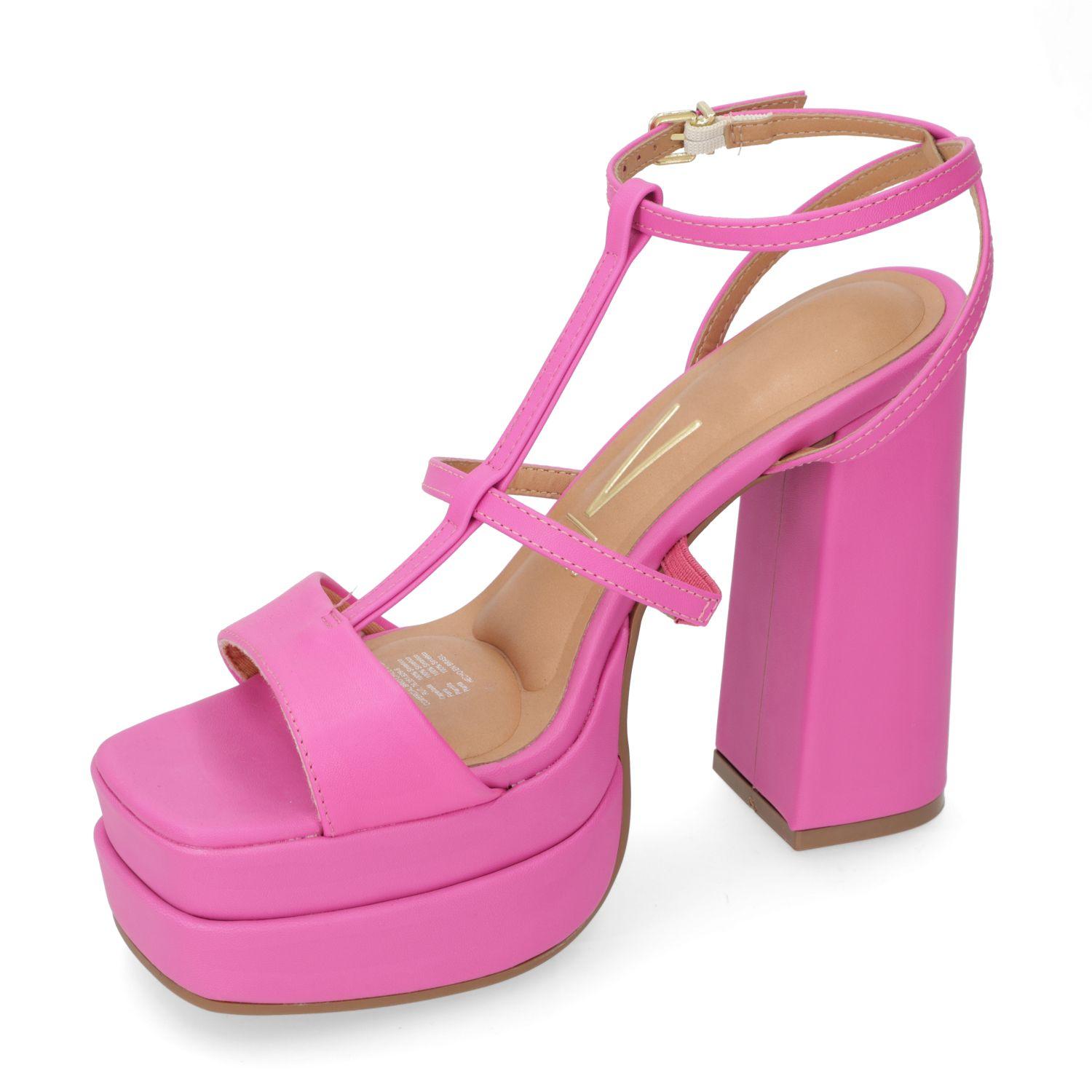 Sandalia Taco Vizzano Rosado Brillante Taco Aguja 10 Cm-2