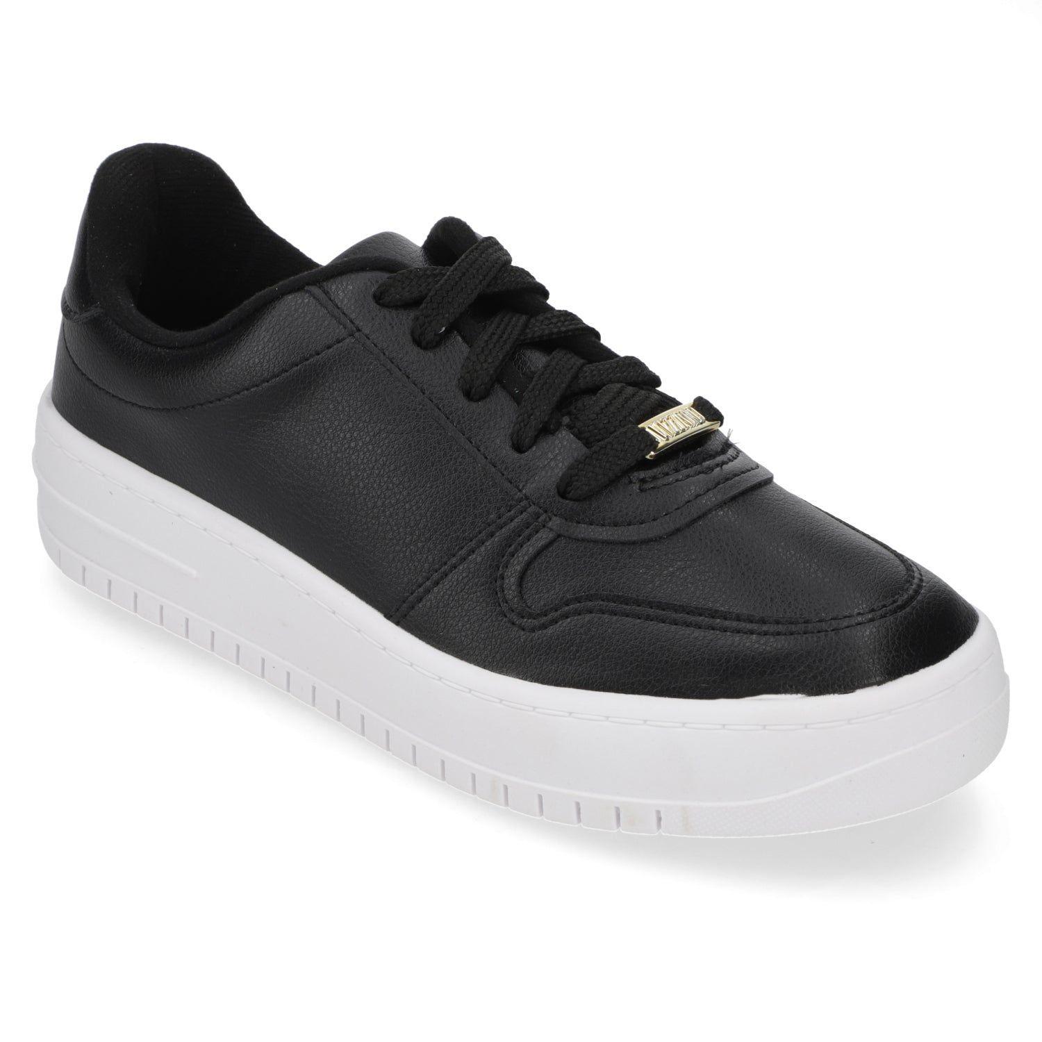 Zapatillas Casuales Negras Vizzano Con Plataforma-1