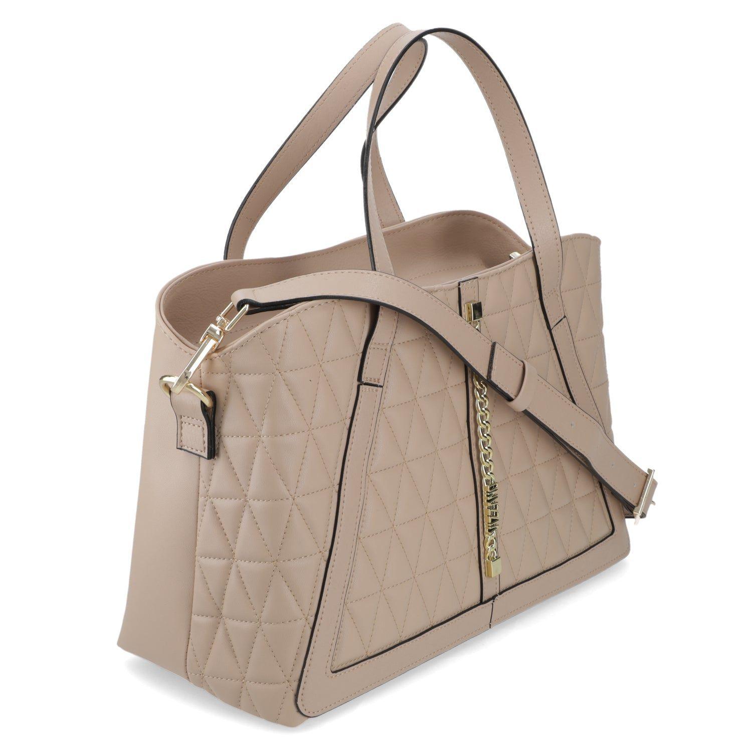Cartera Mujer Beige con Diseño Acolchado y Detalle de Cadena-4
