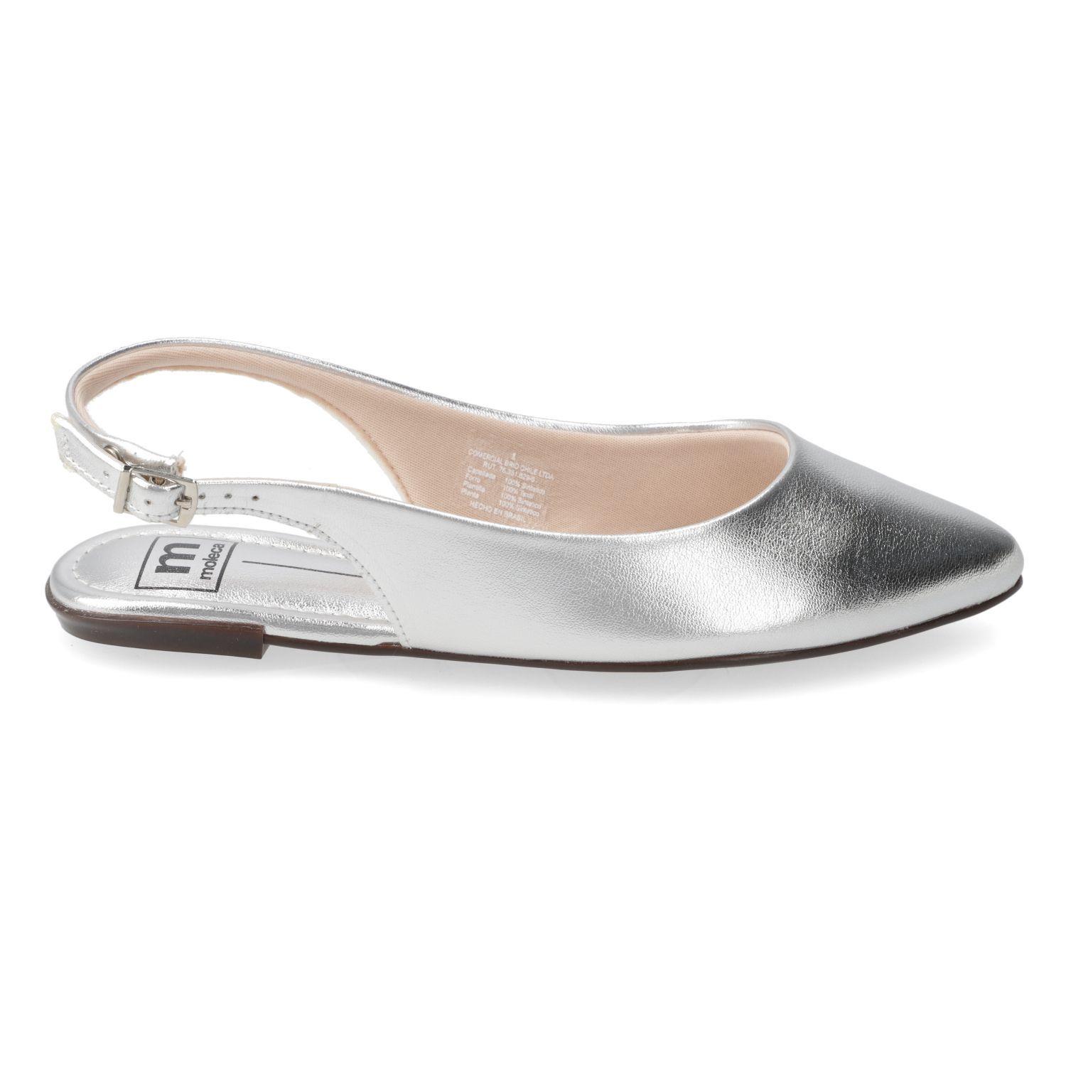 Ballerina Moleca Plateado Metalico 16038-1